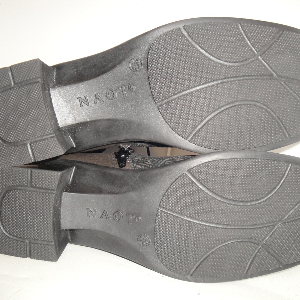 Naot Gray/Patterned Leather Combat Boot - image 3